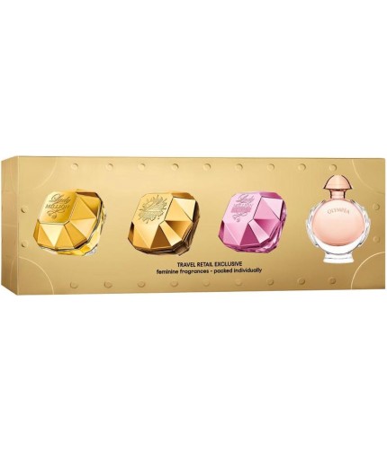 Paco Rabanne Miniatures Geschenkset 5ml Lady Million EDP + 5ml Lady Million Empire EDP + 5ml Lady Million Fabulous EDP + 6ml Olympea EDP
